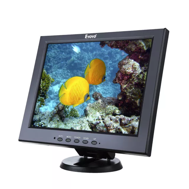 12" inch LCD Screen TFT Display HD Monitor VGA HDMI BNC AV USB Fit Security CCTV