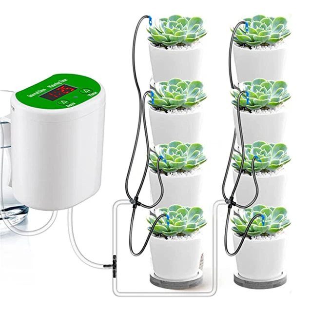 AUTOMATIC DRIP IRRIGATION System + Timer Controller Garden Plant Self ...