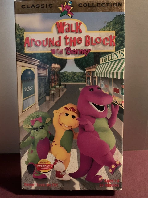 WALK AROUND THE Block With Barney~Vhs, 1999~Classic Collection $8.08 ...