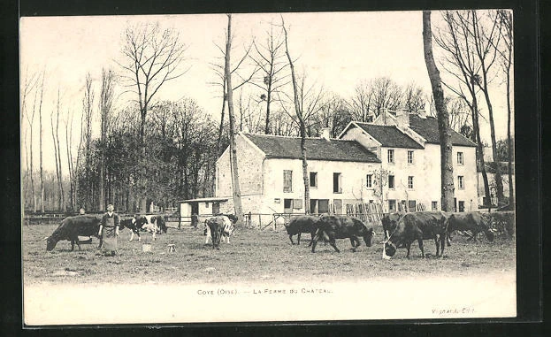 CPA Coye, La Ferme du Chateau 1904