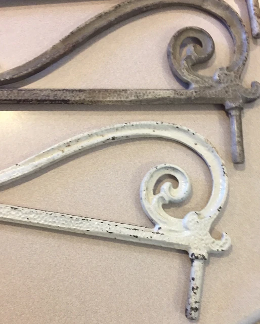 Vintage Cast Iron Swival Wall Hangers Plant Hook Swans Ornate Lot Sale 2