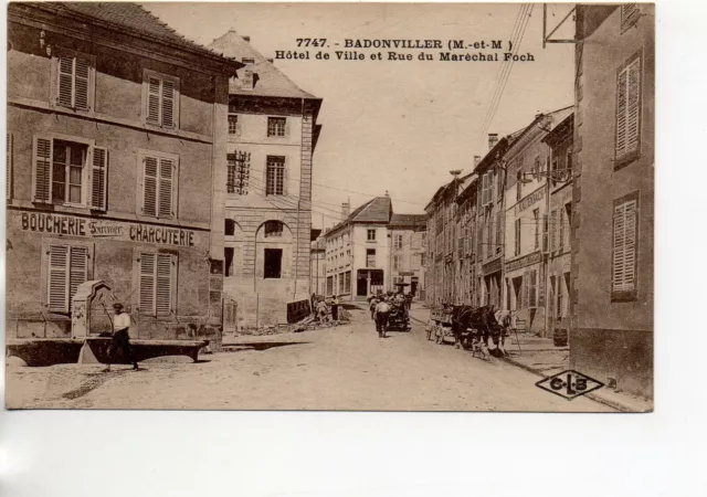 BADONVILLER - Meurthe et Moselle - CPA 54 - attelages rue du Mal Foch