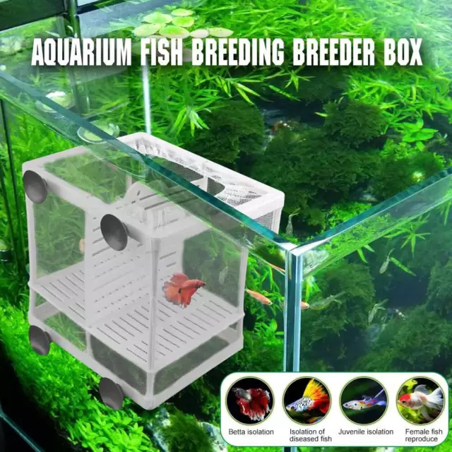 Aquarium Fish Breeding Breeder Box Baby Fish Hatchery Isolation Net Fish Tank