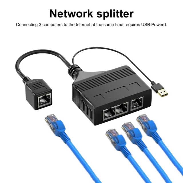Network Splitter High Speed Internet Sharing 1 to 3 Internet Splitter