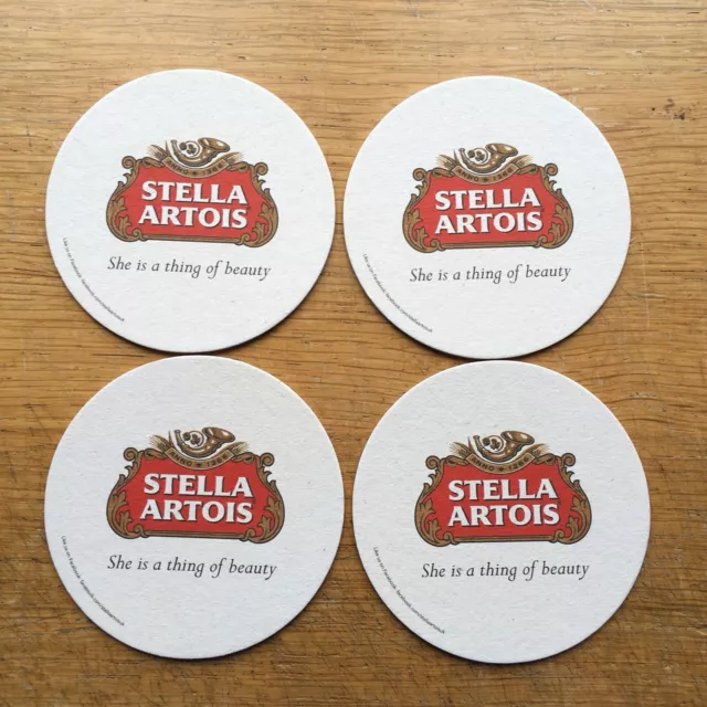 4 X New Stella Artois Beer Mats