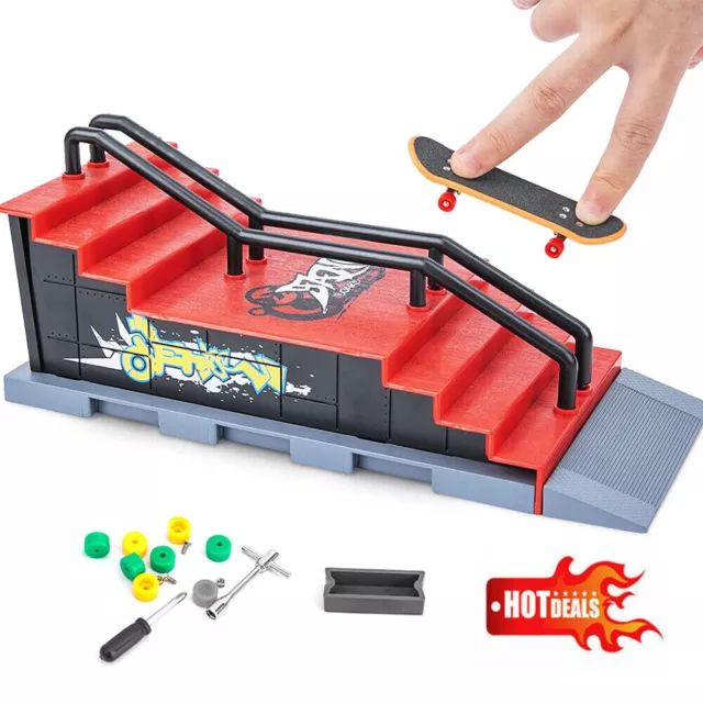 Skate Park Ramp Kit Tech Deck Mini Fingerboard Finger Board Ultimate Park Toy AU