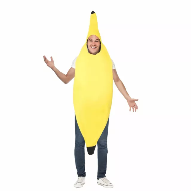 Banane Kostüm Erwachsene Frucht Outfit Henne Stag Comedy Lustig Anzug Party