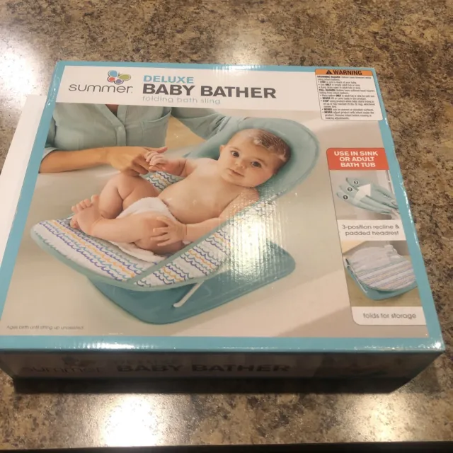 Summer Deluxe Baby Bather Folding Bath Sling New
