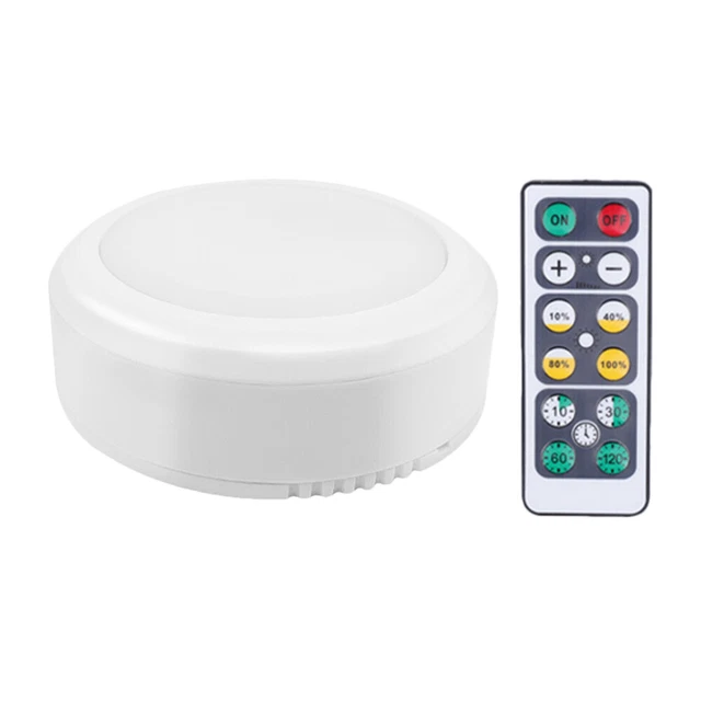 UNDER LIGHTING Battery Powered Puck Lights with Remote LED