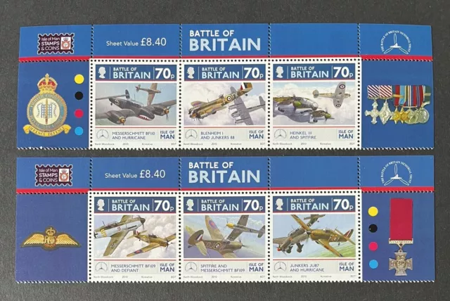 Isle Of Man 2010 Mnh Battle Of Britain Set With Margins