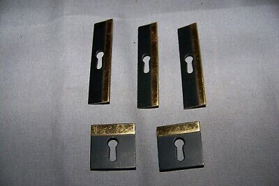 Furniture, Brass And Black, Keyhole Covers / Escutcheons