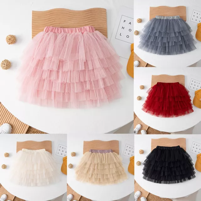 Little Child Girls Short Ballet Tulle Tutu Skirt Mesh Short Skirt Princess