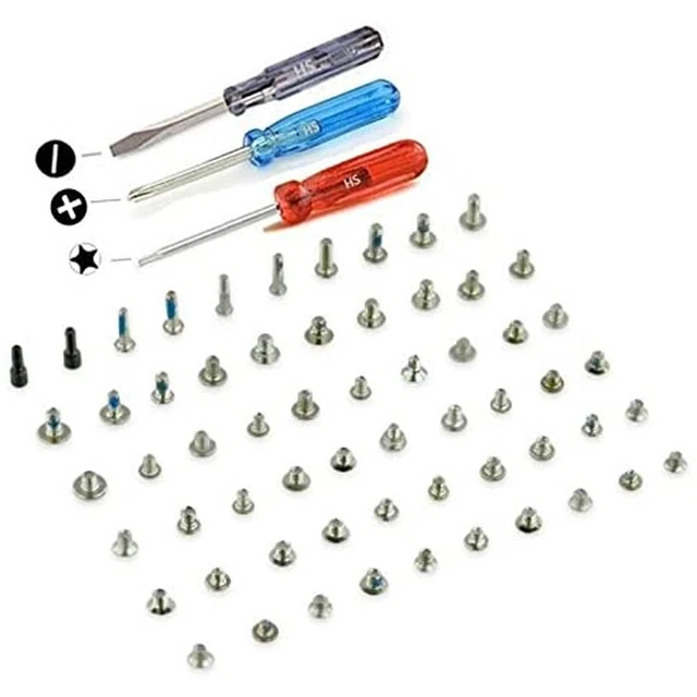Komplettes Schrauben Set Kit Ersatz für iPhone 5S / SE (Weiss/Schwarz/Gold)
