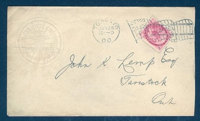 CANADA 1900 EARLY CCM ILLUSTRATED COVER w/INVOICE