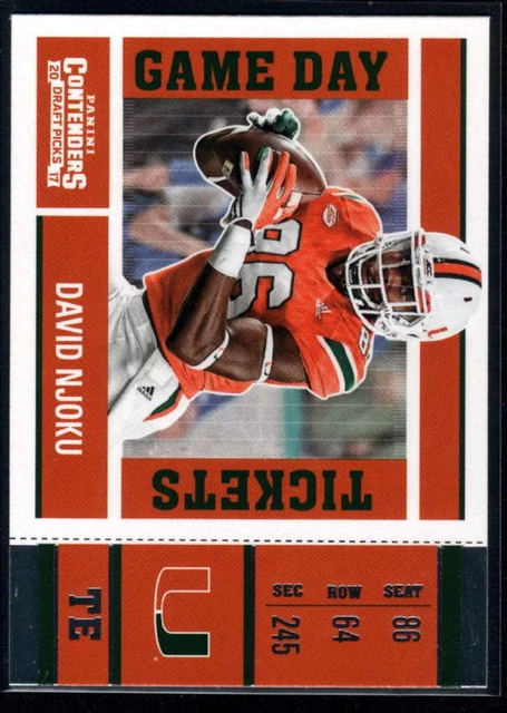 2017 Panini Contenders Draft Picks Football Game Day Tickets #25 David Njoku