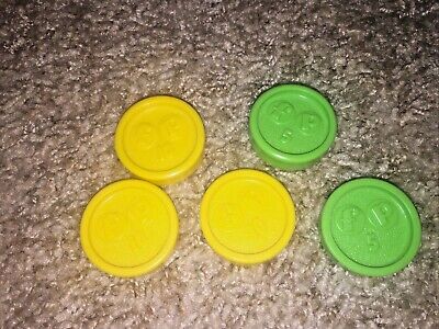 Vintage Fisher Price Fun With Food Cash Register Coins Money Lot of  5