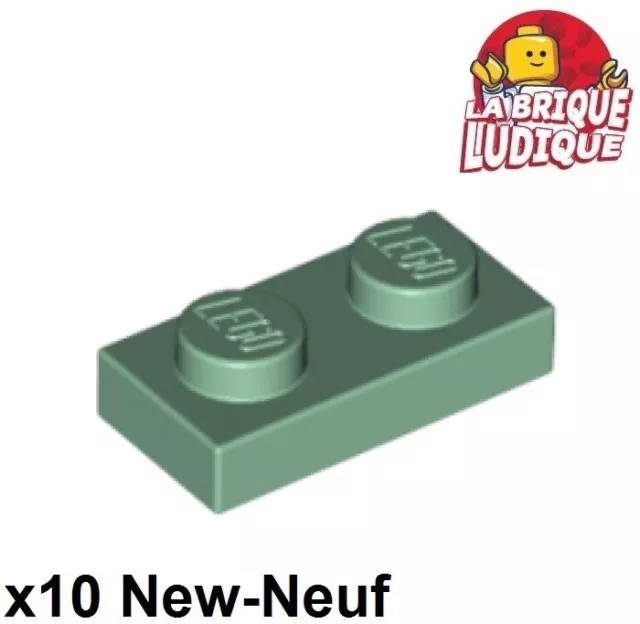 Lego - 10x Brique Brick 1x1 vert pale sable/sand green 3005 NEUF