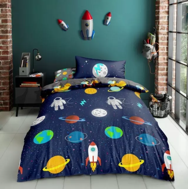 Space Duvet Cover Kids Bedding Or Sheet Set