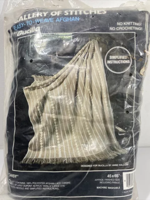 Kit de manta afgana fácil Bucilla 45 x 65 fácil de tejer