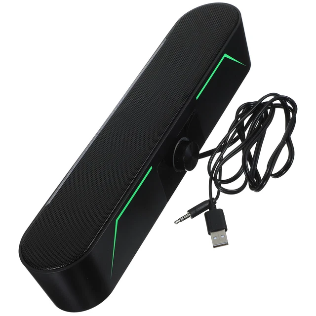Acquista altoparlanti per computer, cassa audio per PC, microfono stereo HiFi, cavo USB, cassa audio con luce LED per computer desktop