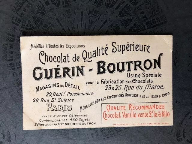 chromo CHOCOLAT GUERIN - BOUTRON n° 14 Victoria Reine d'Angleterrre 2