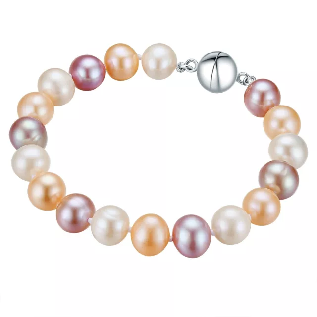 Valero Pearls Damen Perlen-Armband Sterling Silber Süßwasser-Zuchtperle