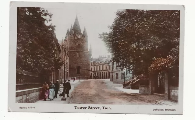 1911 RP Postcard Tower Street Tain Ross & Cromarty Scotland