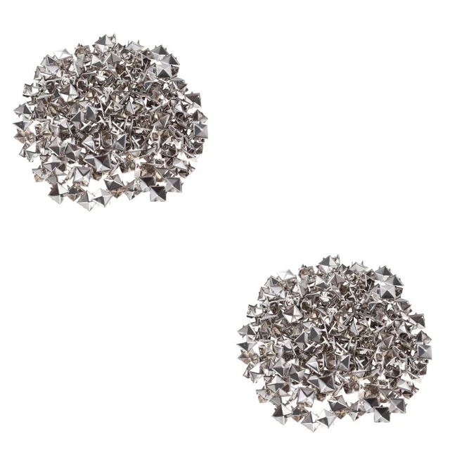 400 Pcs Rivet DIY Punk Shoes Metal Studs Clothing Pyramid Leathercraft Spikes