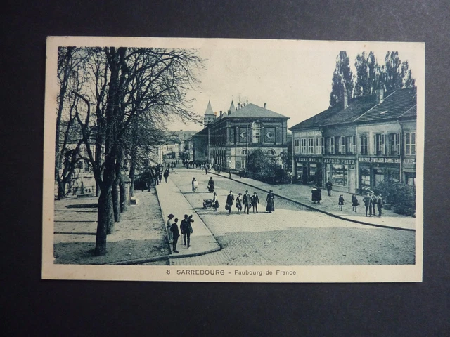 SARREBOURG Saarburg Moselle CPA 57 faubourg de france encadré 1