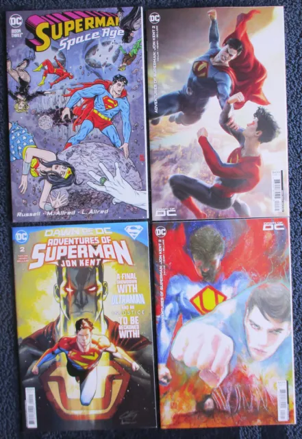 4 Comics: SUPERMAN SPACE AGE #3; Adventures of Superman: Jon Kent #2 DC 2023