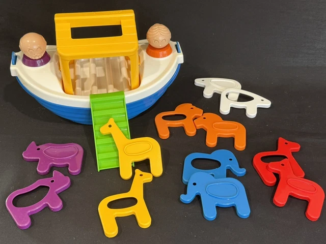 VINTAGE 1986 TUPPERTOYS Noah's Ark Tub Toy by Tupperware Complete