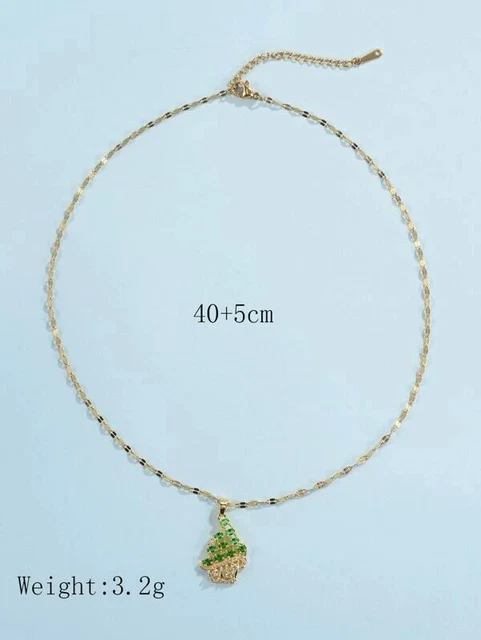 Pendant Cake Candy Green  Gold