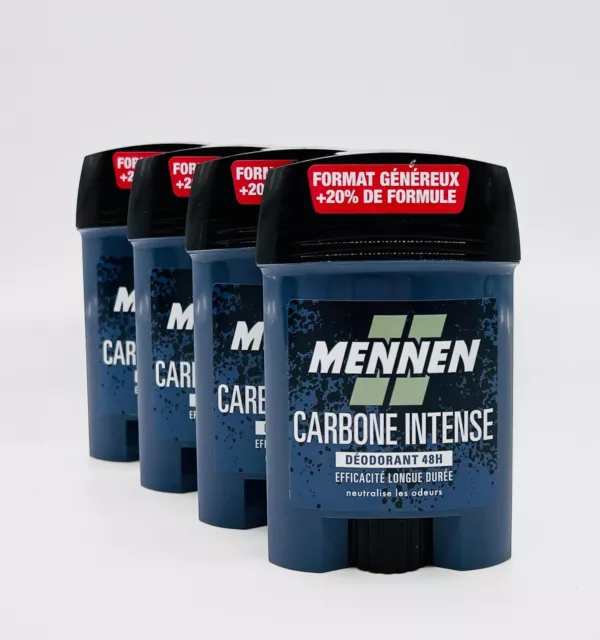 MENNEN Intense Carbon 48h Antitranspirant Deodorant, 4x60ml