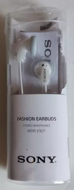 Genuine Sony MDR-E9LP In-Ear Stereo Audio Fashion Earbuds ~White