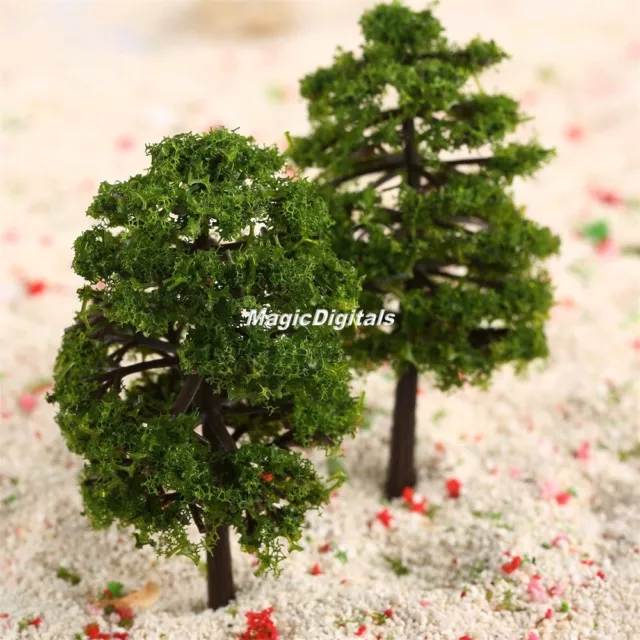 20pcs Model Trees Layout Dollhouse Park Landscape Wargame HO OO Scale 1:100 9cm