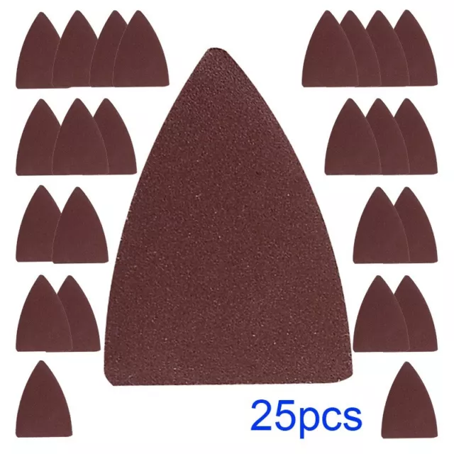 25pcs Finger Wood Sand Paper Sanding Pad Replacement Kit For Oscillating Tool
