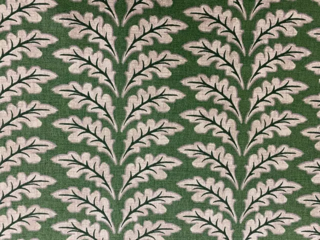 Morris Leaf  SAP GREEN  Cotton  Curtain Roman Blind Craft Upholstery Fabric