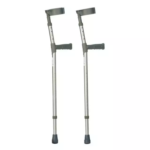 Drive Adjustable Lightweight Adult Extra Long Elbow Double Crutch Walking Aid