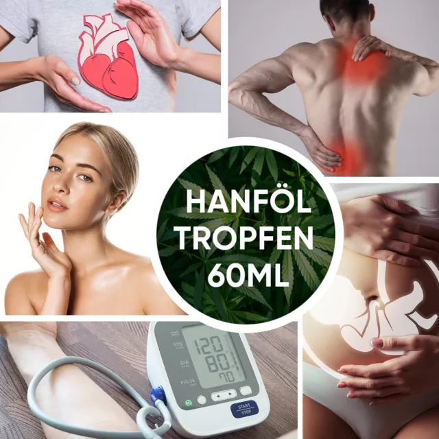 Hanföl - 120ml - Kaltgepresst - Omega 3 - Haut - Knochen - Gelenke - 100% Vegan 2