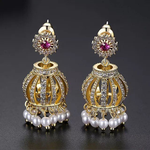 Indian Bollywood Jhumka Jhumki Drop Dangle Earrings Gypsy Jewelry Ethnic Bridal 3