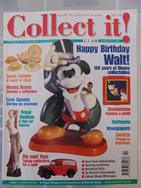 Collect It Magazine #44 02/2001 Susie Cooper Walt Disney Die Cast Toys Swatch