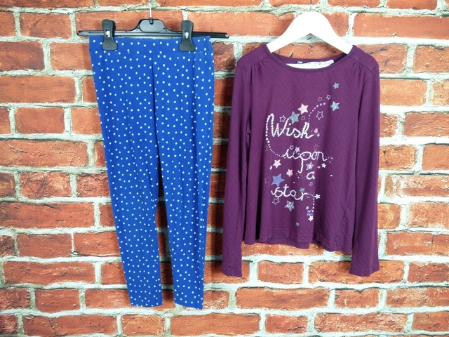 Girls Bundle Age 8-9 Years Fatface M&S Pyjama Nightwear Tee Leggings Stars 134Cm