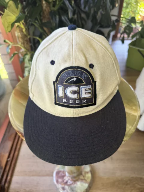 Hahn Ice Beer - Hat/Cap 90s Vintage Adjustable Blue And White Hardly Worn