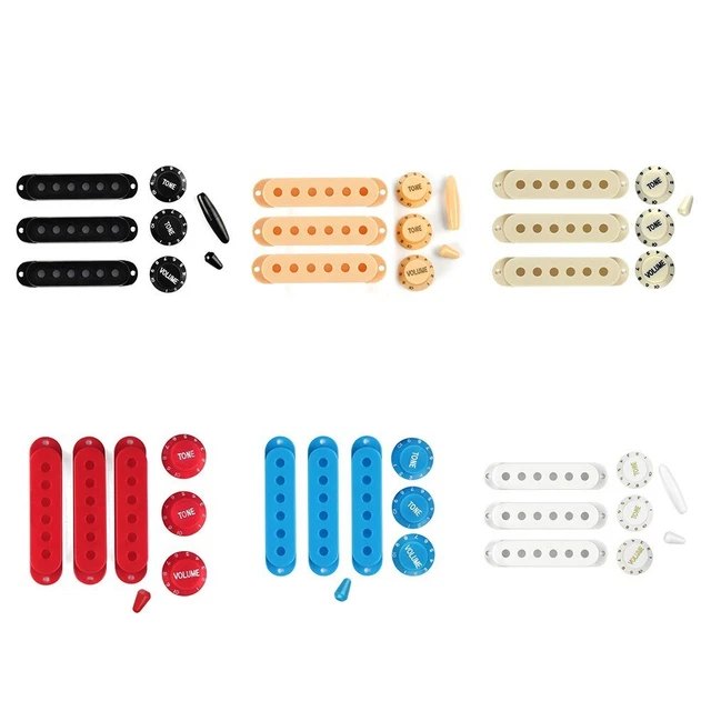 CUSTOMIZE YOUR FOR Strat Guitar Pickup Covers and Knobs 6 Color Choices