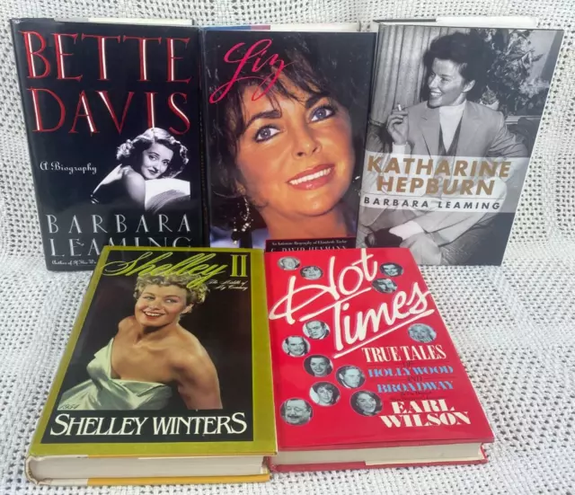 5 Book Lot Old Hollywood Biography Autobiography Liz Bette Hepburn Shelley 6600 Picclick 