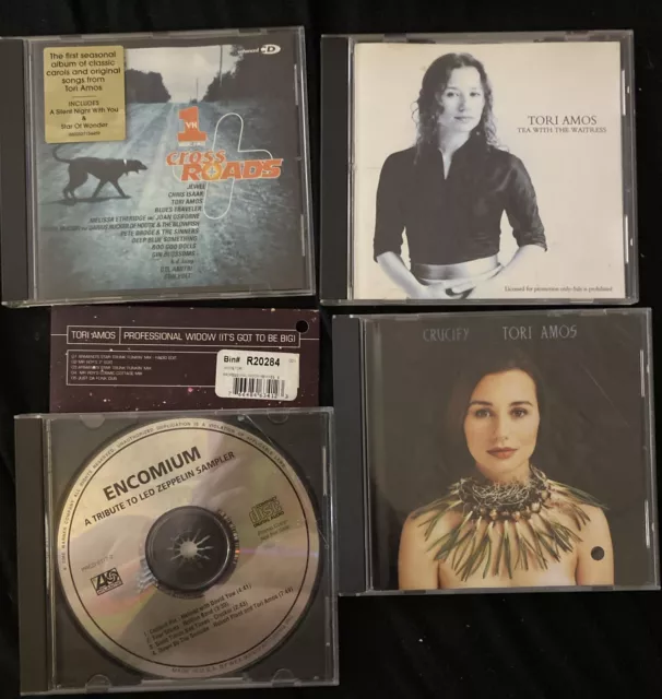 Tori Amos 5 Promo Cd Lot - Tea W/waitress, Vh1,Crucify, Led Zeppelin And More..