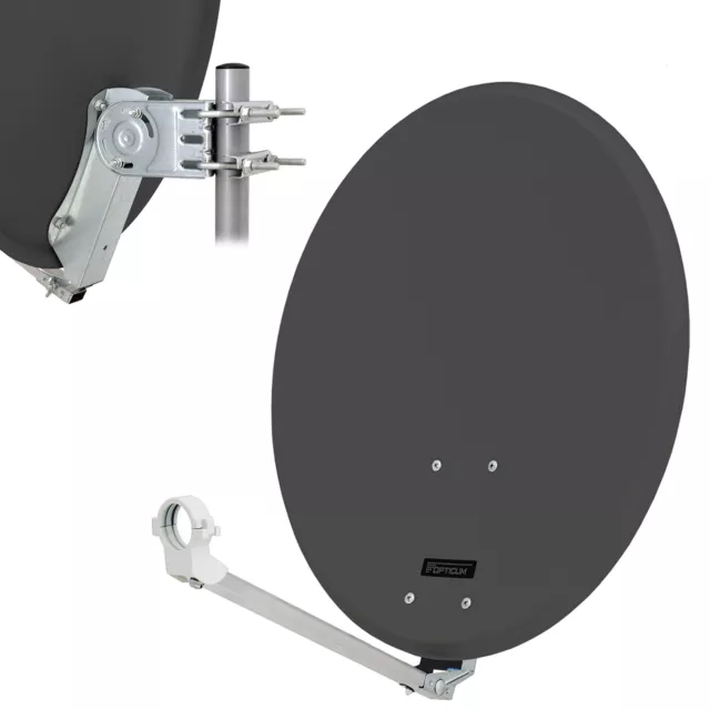 Opticum 60cm ALU Aluminium Schüssel Spiegel Antenne Sat Satelliten QA60 HD UHD