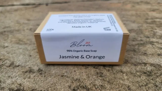 Barras de jabón orgánico 100 g jazmín y naranja