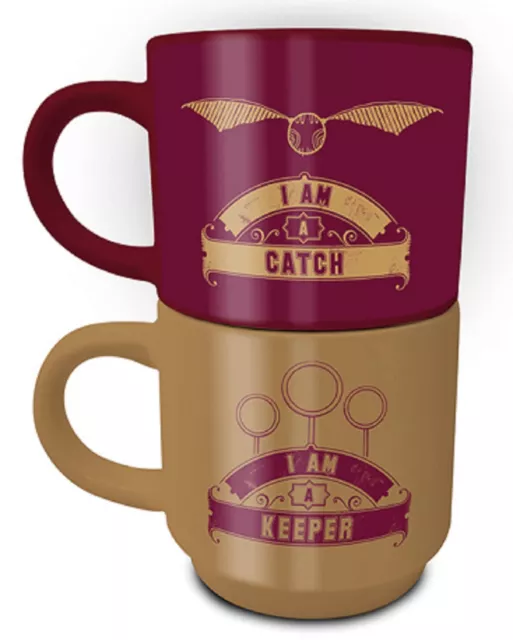 Pyramid International Harry Potter Set of 2 Mugs, Quidditch Catch and Keeper Sta