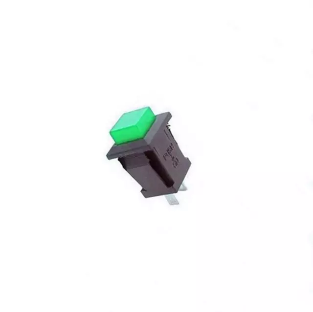 DS-430 431 AC 125V 1A Green Square Cap 2 Pin SPST Momentary Push Button Switch